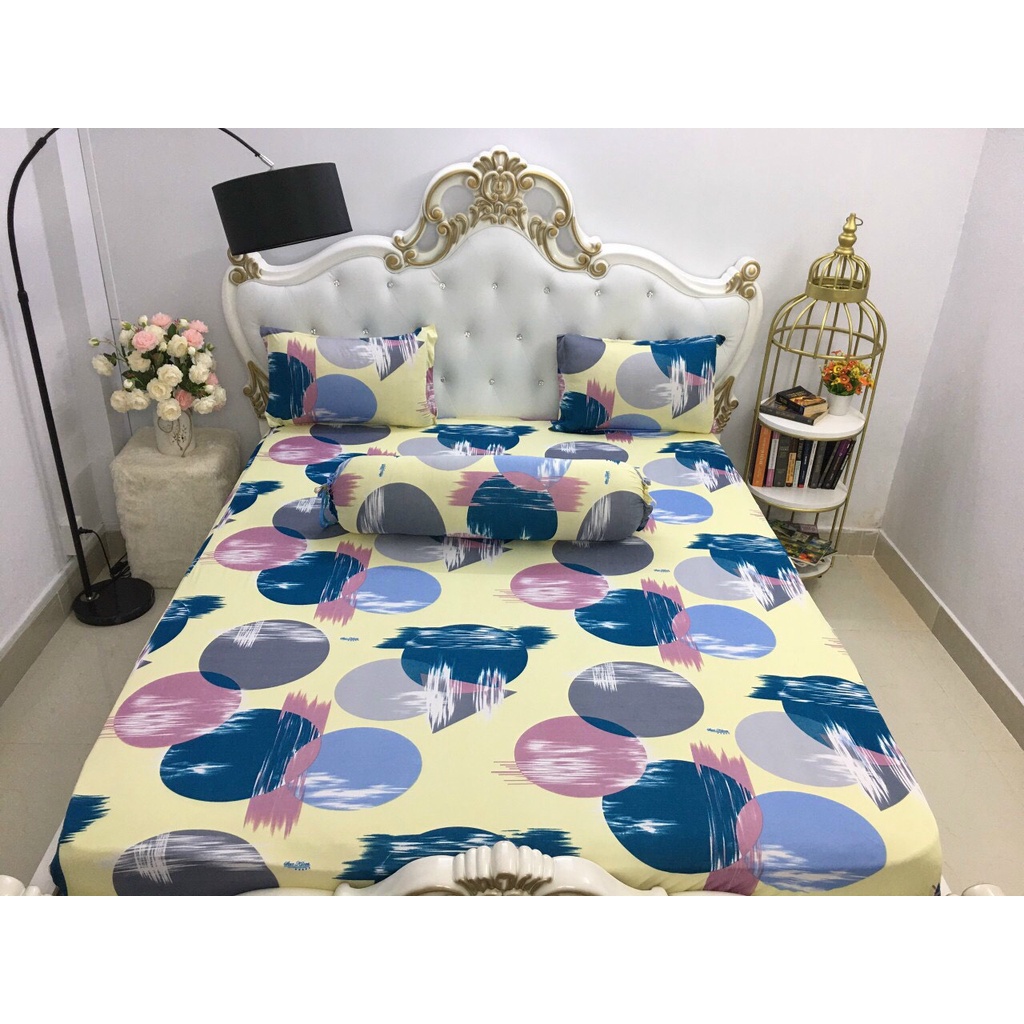 Bộ Drap Thun Hàn Quốc Mát Lạnh cọc hot { 4 món }