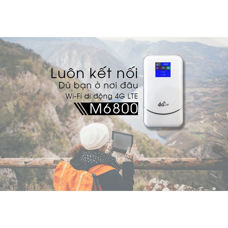 APTEK M6800 - Wi-Fi di động 4G LTE - Pin 6800mAh - Phát Sóng Cực Mạnh - Chính Hãng - Bảo Hành 12 Tháng.