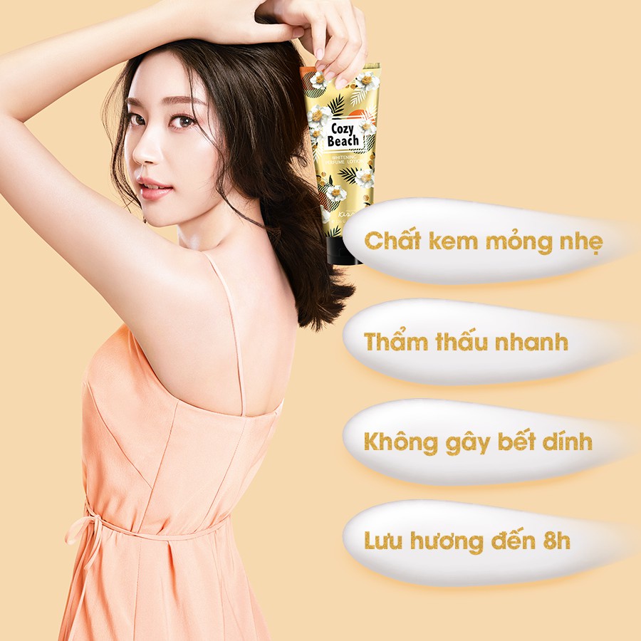 Sữa Dưỡng Trắng Da Toàn Thân Hương Nước Hoa Malissa - Cozy Beach 226g