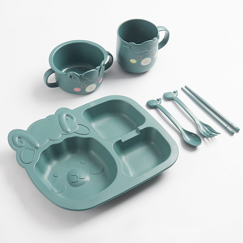 Bộ dụng cụ ăn uống MAMIMAMIHOME chống rơi hình khủng long đáng yêu cho bé