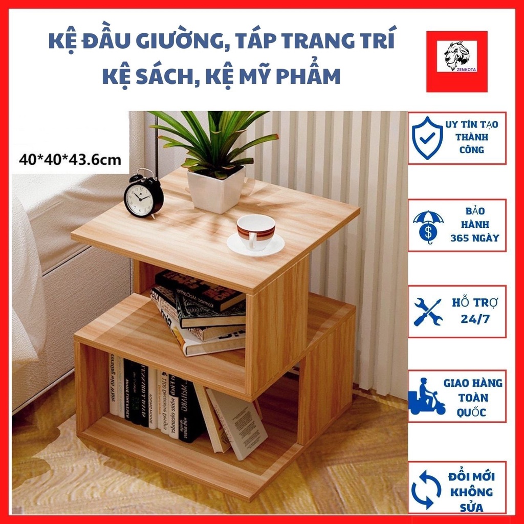Kệ Táp Đầu Giường, Kệ Chữ Z Để Sách, Mỹ Phẩm Màu Vân Gỗ Trang Nhã Hiện Đại Siêu Đẹp Phá Giá Kèm Phụ Kiện (GIÁ TẠI XƯỞNG)