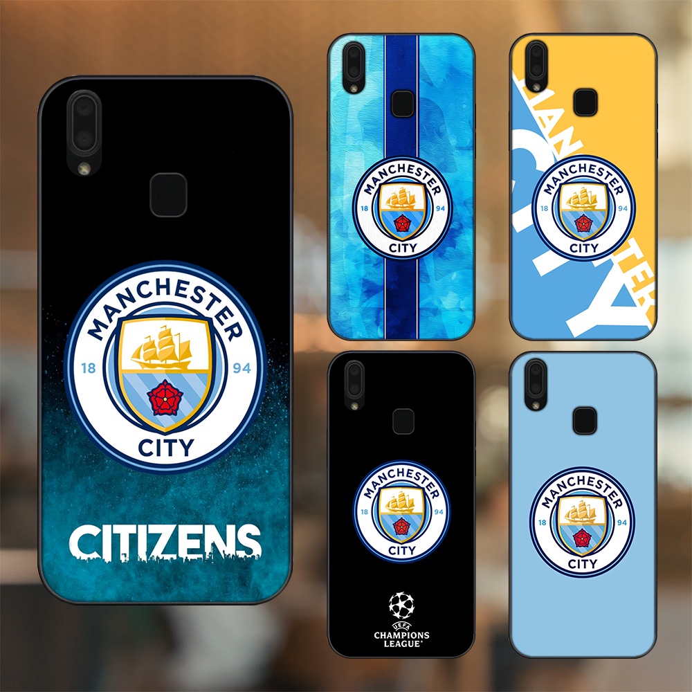 Ốp lưng Vivo Y91, Y95 viền đen in hình Manchester City MC