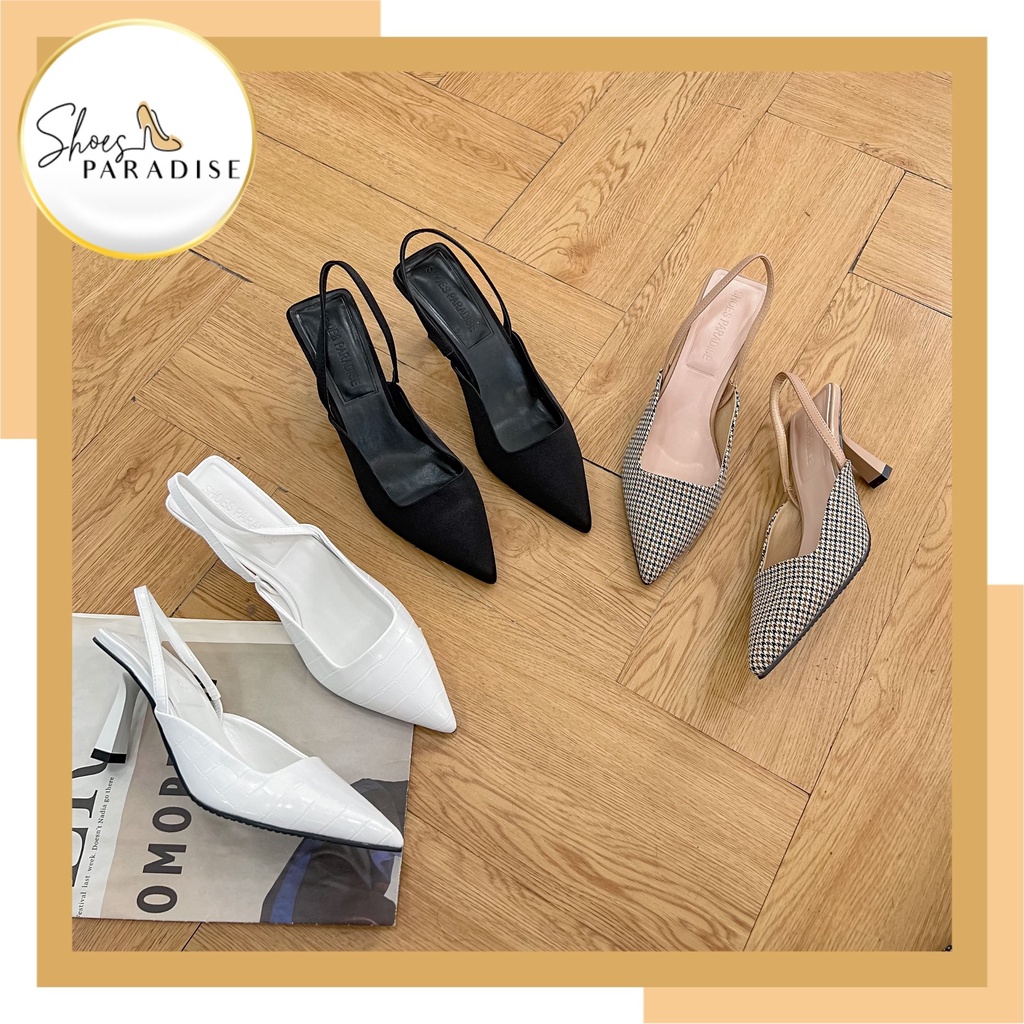 Giày nữ cao gót 7p giày gót nhọn nữ giày đẹp mũi nhọn shoes paradise BBXK15