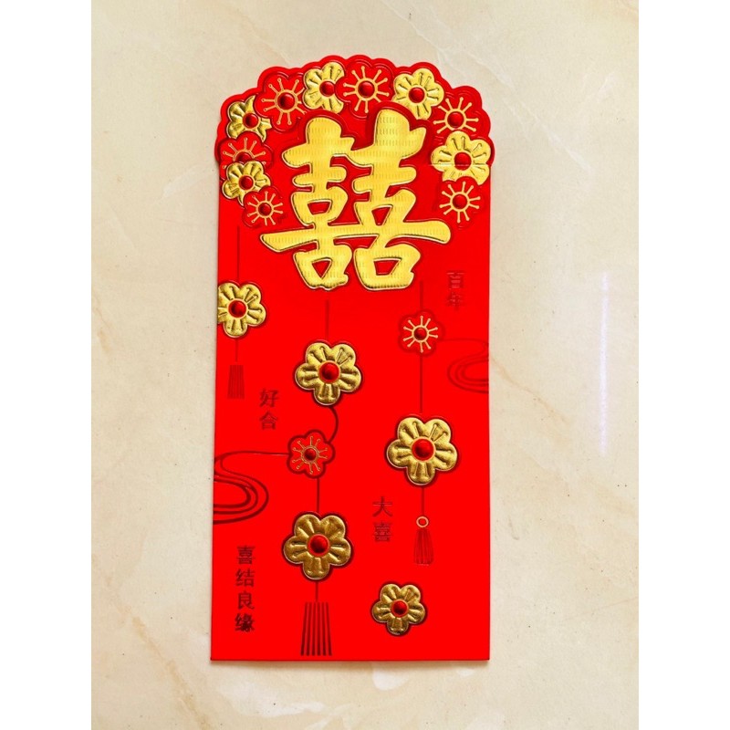 Bao nạp tài, lì xì đám cưới giấy nhung dày đẹp