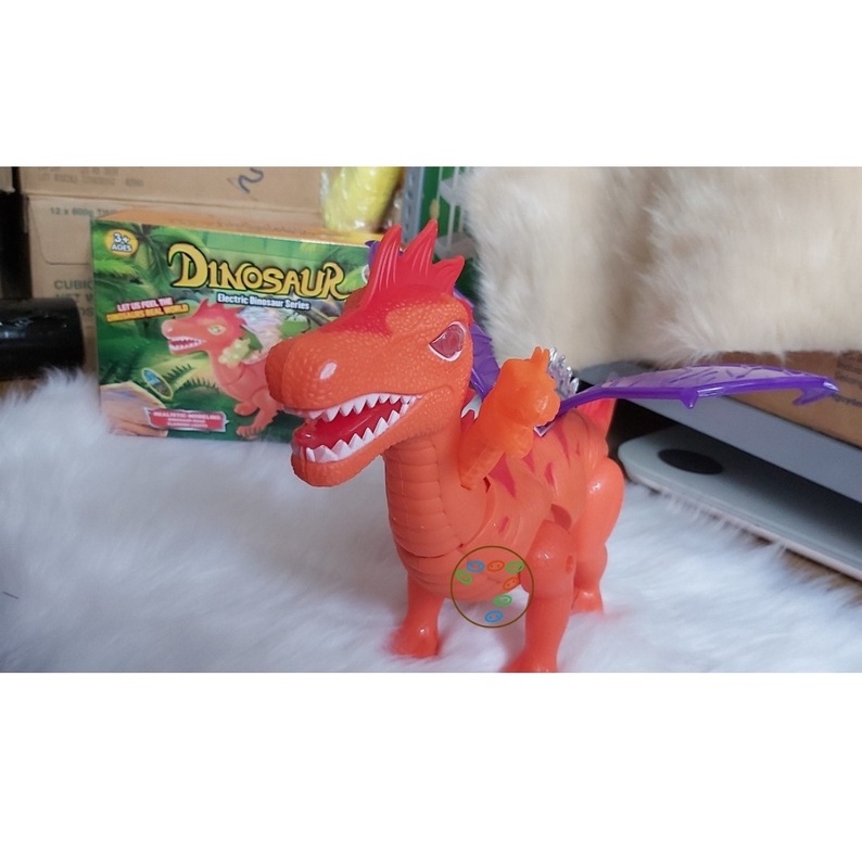 Khủng long 3 đầu Electric Dinosaur Series + tặng kèm 3 pin AA