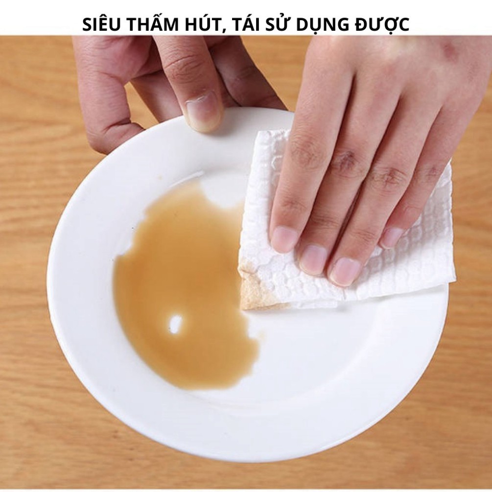 {HÀNG HOT GIÁ SỐC}Khăn lau chùi/ vệ sinh nhà bếp/nhà cửa vải không dệt đa năng siêu thấm hút tiện ích