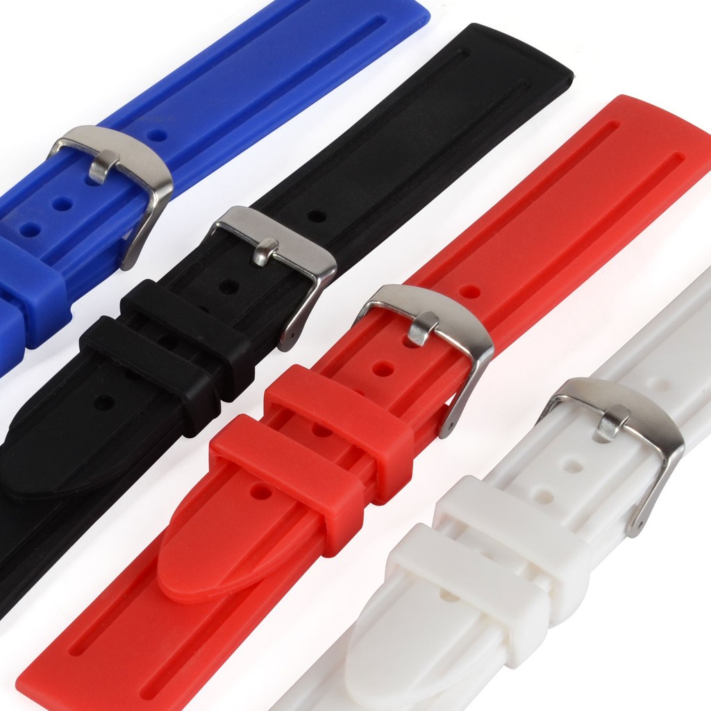 Dây đeo silicon cho đồng hồ thể thao Uieepgp 20 / 22 / 24mm có 4 màu tùy chọn
