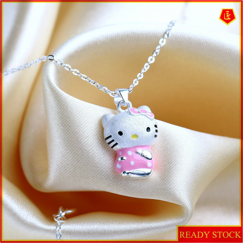 vòng cổ Mặt Hello Kitty Mạ Bạc