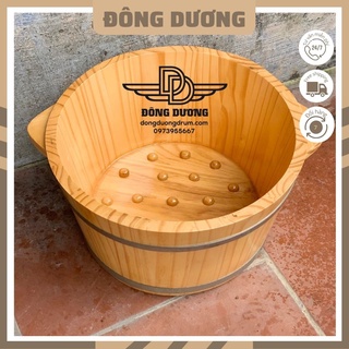 Chậu gỗ ngâm chân có hạt massage giữ nhiệt tốt, thoải mái cho người dùng