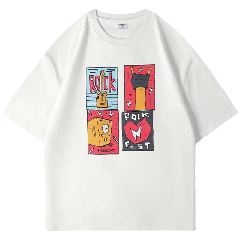 Áo Thun Tay Ngắn Dáng Rộng In Chữ Phong Cách Hip Hop Đường Phố Hàn Quốc Thời Trang Cho Nam Và Nữ [M-8XL]