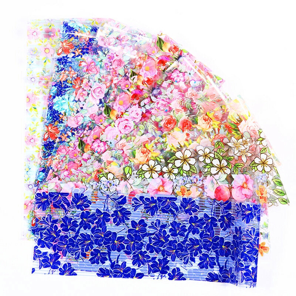 [Hàng mới về] Set 10 sticker trang trí móng nghệ thuật hình hoa đẹp mắt