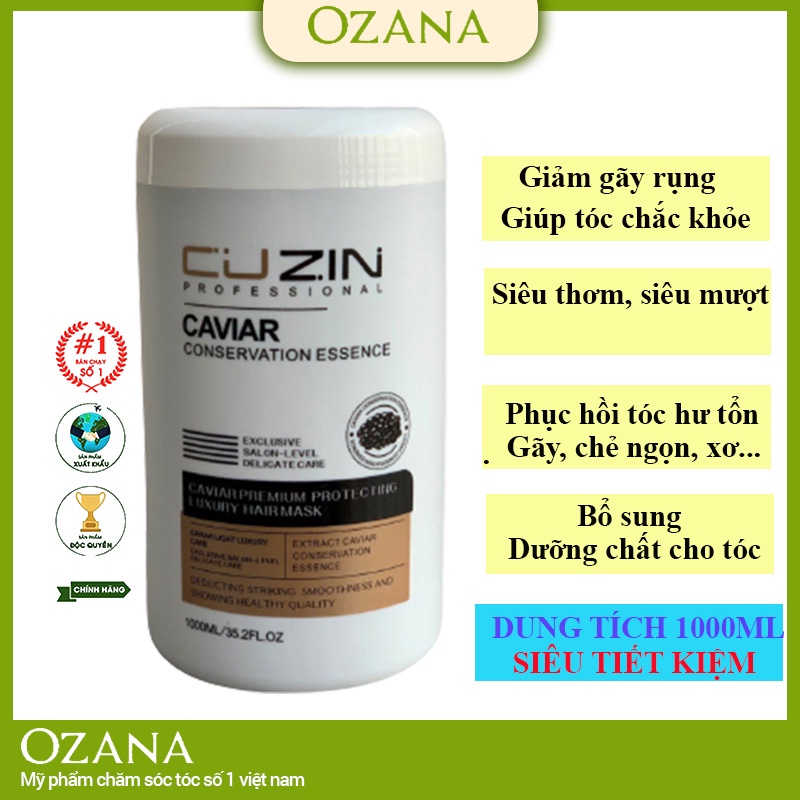 Kem ủ tóc hấp tóc Tảo Biển CUZIN 1000ML Dầu hấp Chăm sóc tóc siêu phục hồi tóc hư tổn CT82