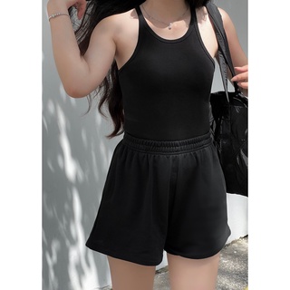 Áo croptop nữ ba lỗ sát nách BASIC HALTER TOP chất thun gân tăm co giãn