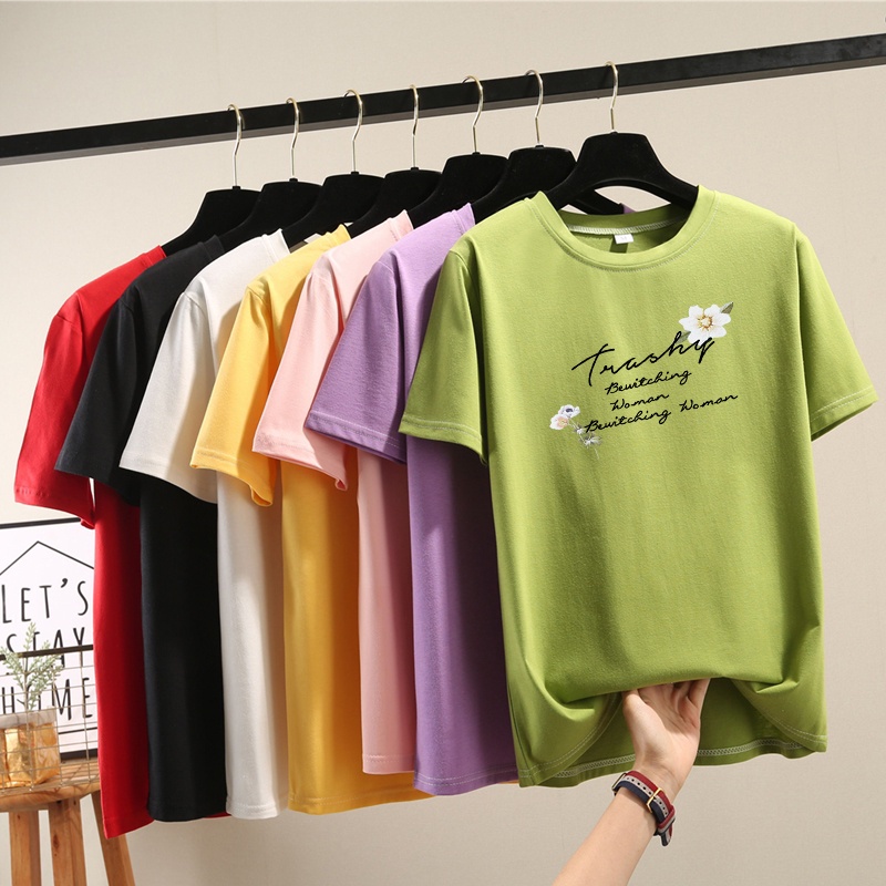 Áo thun NRVP tay ngắn dáng rộng phong cách Hàn Quốc thời trang mùa hè 2022 dành cho nữ