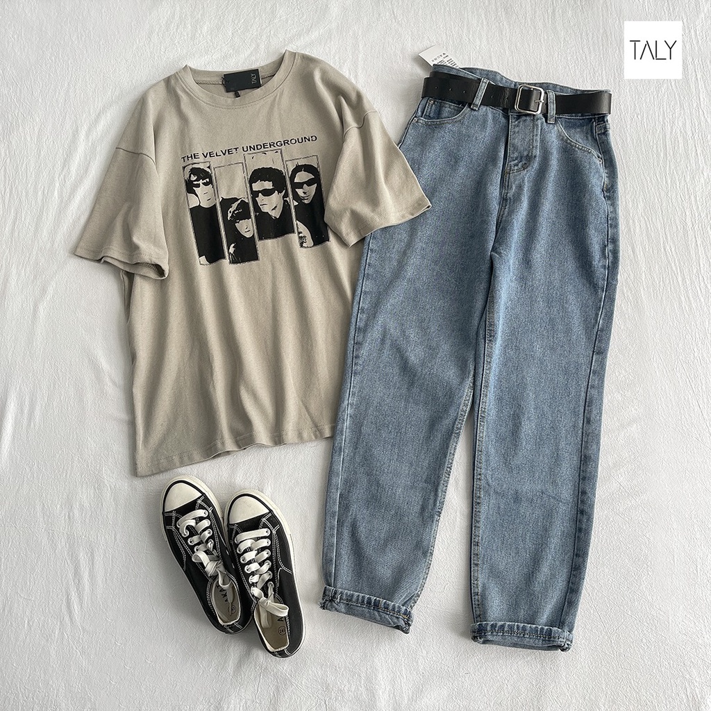 Quần jean baggy kèm nịt TALY QJ22113