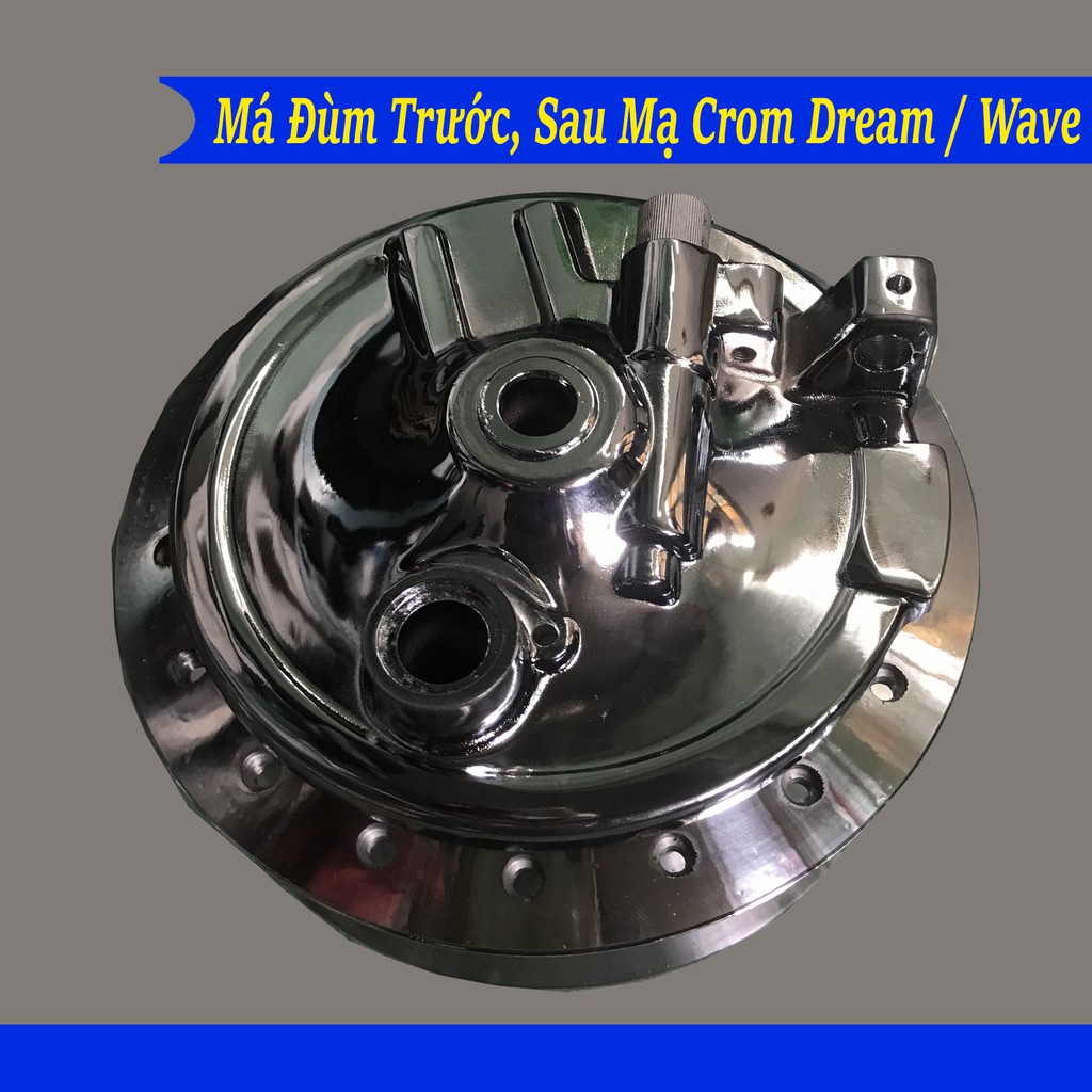 Cặp Má Đùm Mạ Crom Trước, Sau Honda Dream / Wave