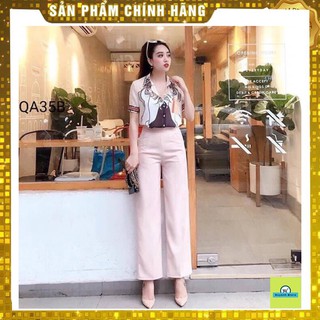 Quần ống xuông cạp cao khoá sườn mẫu mới nhất tôn dáng 3 màu( lẻ bằng buôn)