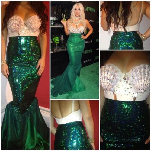 HGL♪Sexy Mermaid Ladies Halloween Costume Fancy Party Sequins Maxi Dress Tail Skirt | BigBuy360 - bigbuy360.vn