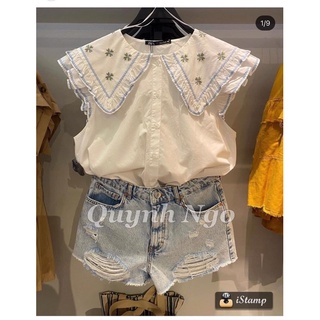 ⚡️bán sỉ⚡️áo sơmi cổ thêu