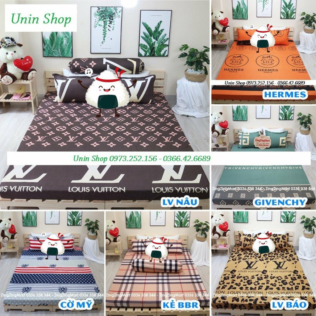 Ga Trải Giường Bọc Đệm M6/M8, Drap Bo Chun Poly Cotton Mẫu Dâu Tây Hồng - Kèm 2 Áo Gối