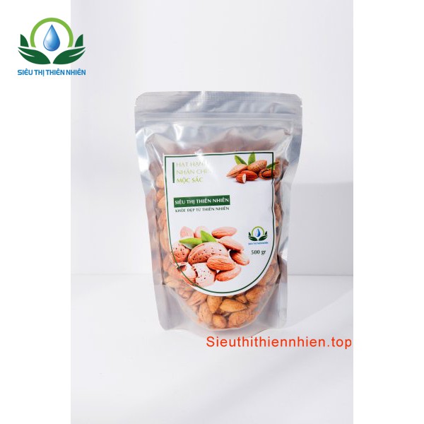 Hạt hạnh nhân chín sấy khô đóng túi zip thương hiệu Mộc Sắc | BigBuy360 - bigbuy360.vn