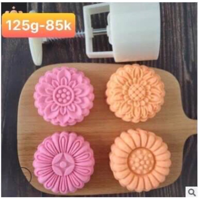 Khuôn trung thu 125g 4 mặt Hướng Dương