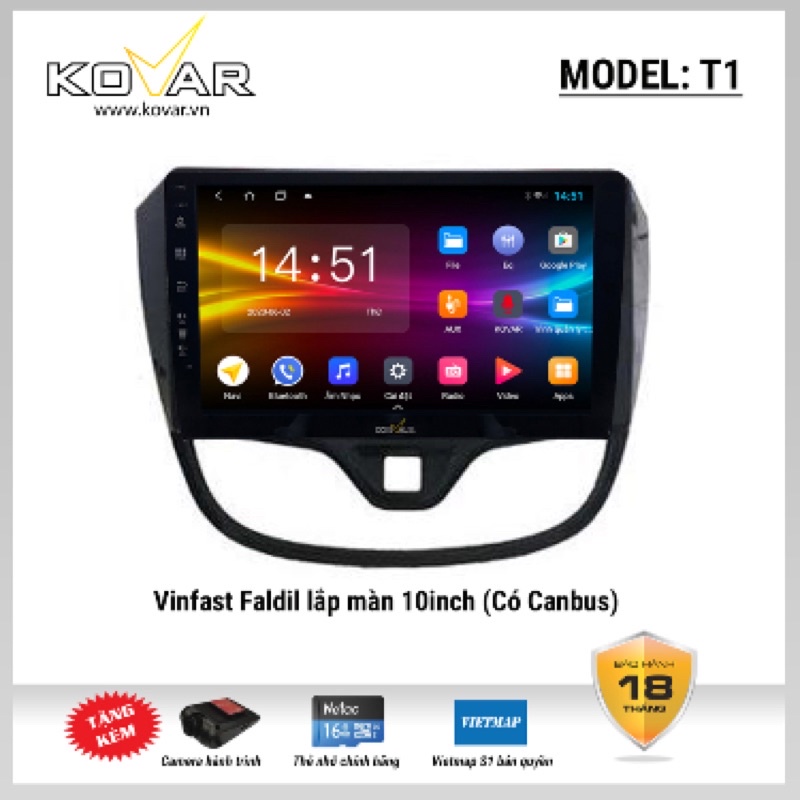 Màn hình androi Zestech Kovar T1 theo xe vinfast fadil 2020-2021