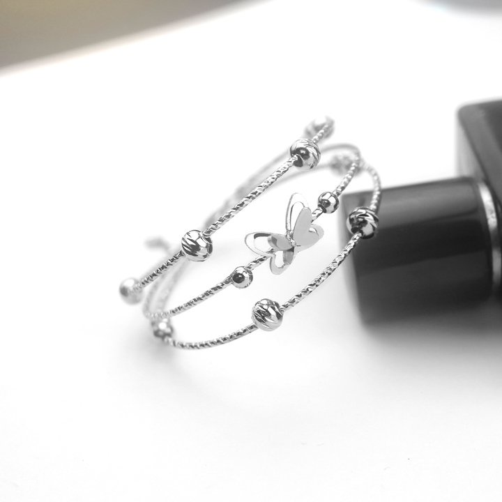 Kiềng tay nữ inox bản mỏng 3 tầng nhiều kiểu thanh lịch quyến rũ