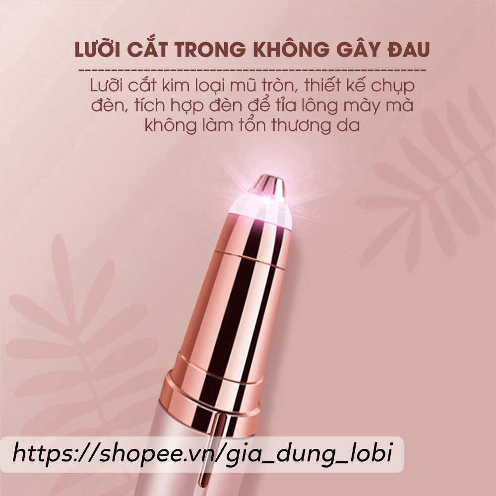 Máy tỉa lông mày Flawless Brows Bút tỉa lông mày cao cấp sạc điện điện có đèn rọi