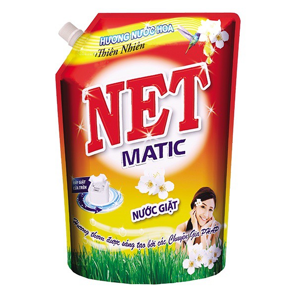 (MỚI) Túi Nước giặt Net Matic 2,4kg Hương nước hoa