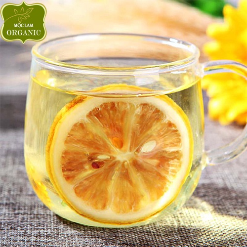 Chanh vàng thát lát sấy khô cao cấp nguyên miếng Mộc Lam Túi zíp 100g