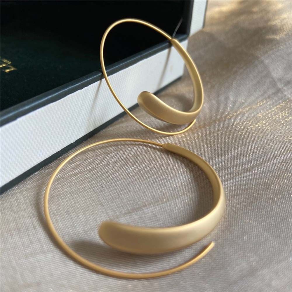 Bông tai hình chữ C bằng hợp kim 2LIFE phong cách Hàn Quốc cho nữ