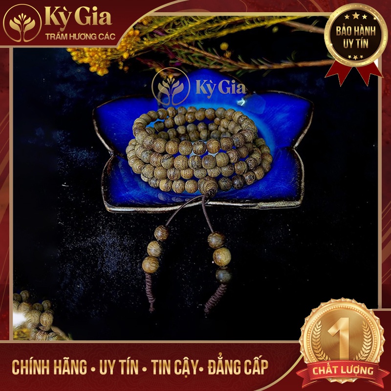 Vòng Tay Trầm Hương Kỳ Gia Rừng 6li 108 Hạt