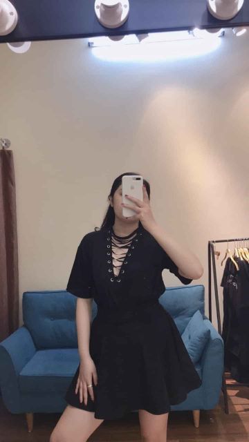 Áo cổ chocker đan dây big size | BigBuy360 - bigbuy360.vn