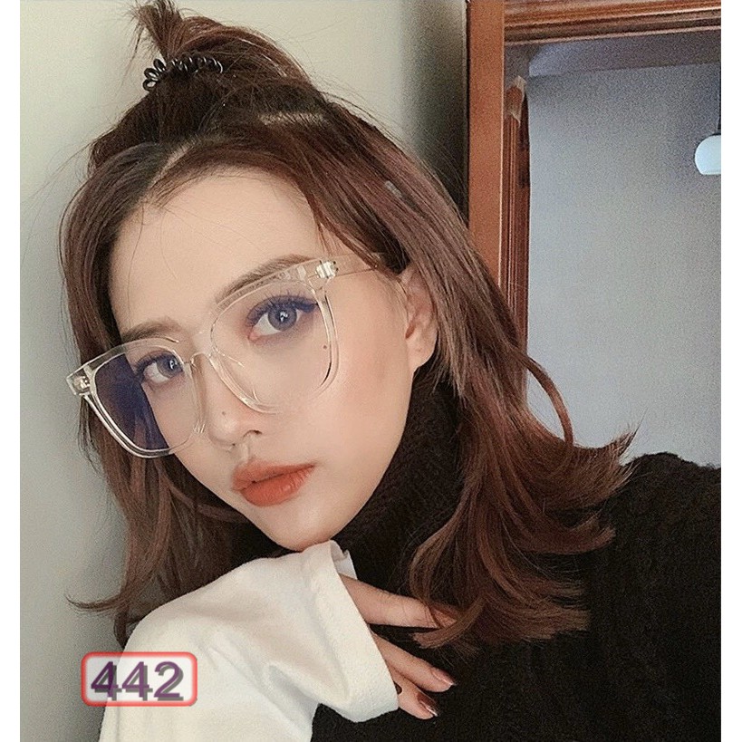 MẮT KÍNH GIẢ CẬN FORM VUÔNG VẠCH KÉP 442 RETRO SIÊU HOT | BigBuy360 - bigbuy360.vn