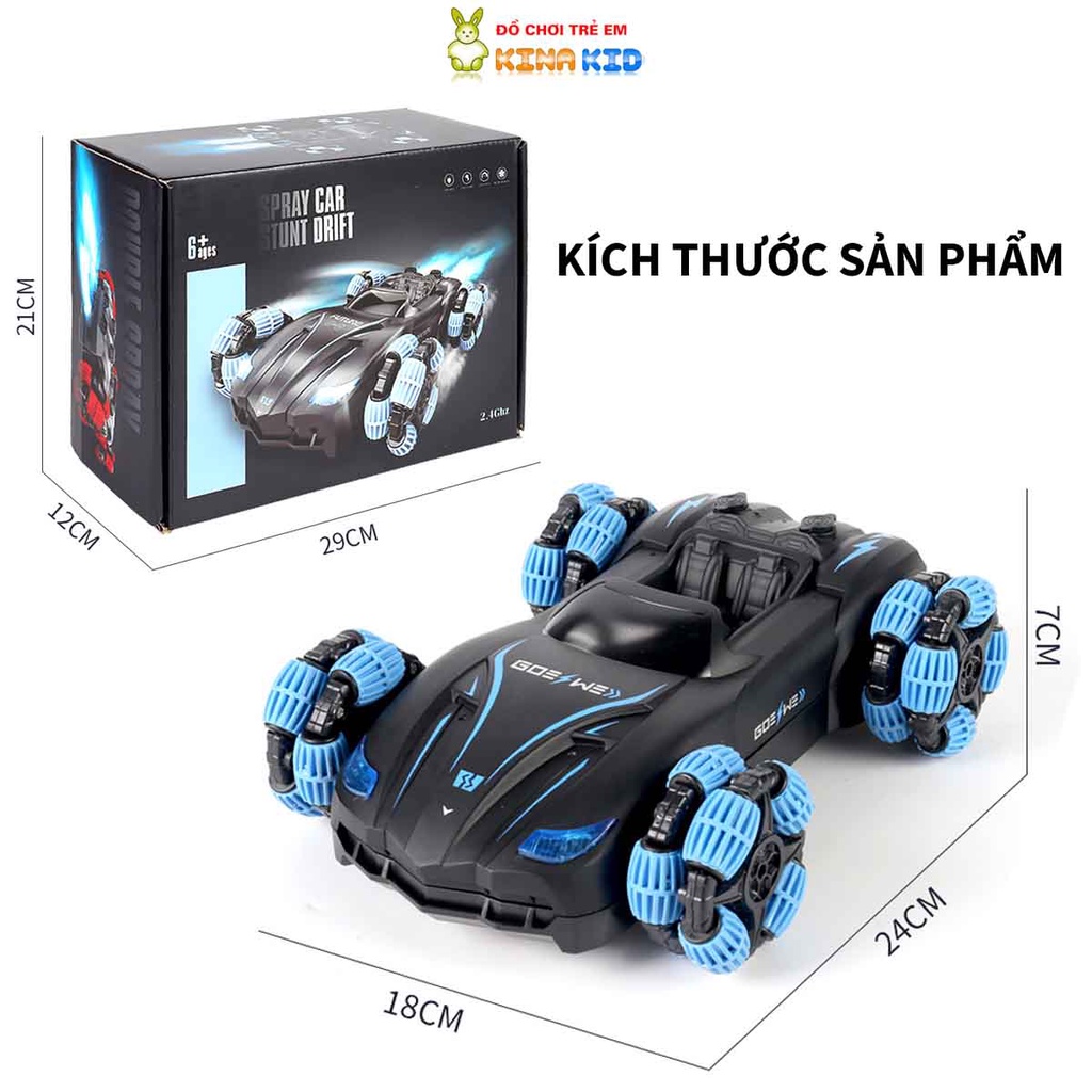 Xe Điều Khiển Từ Xa Mui Trần Goeswe, Xoay 360 Độ, Sáng Đèn, Phát Nhạc, Phun Sương Kép Siêu Ngầu