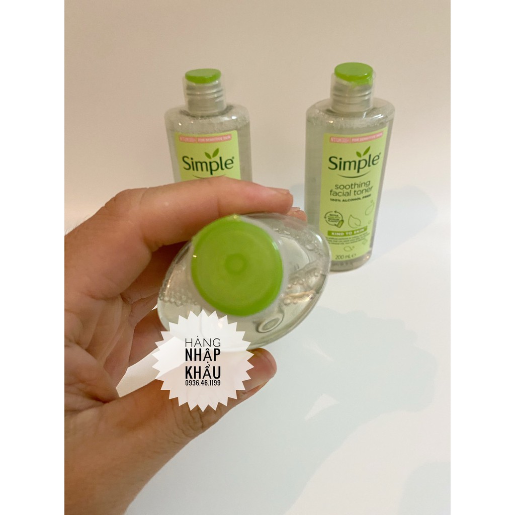 Nước Hoa Hồng Simple Kind To Skin Soothing Facial Toner 200ml-UK