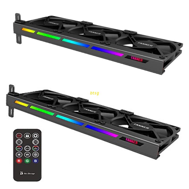 Quạt Tản Nhiệt Đồ Họa btsg T390H ARGB VGA 5V 3 Pin Kèm 3 Dây Đèn ARGB Kích Thước 90mm