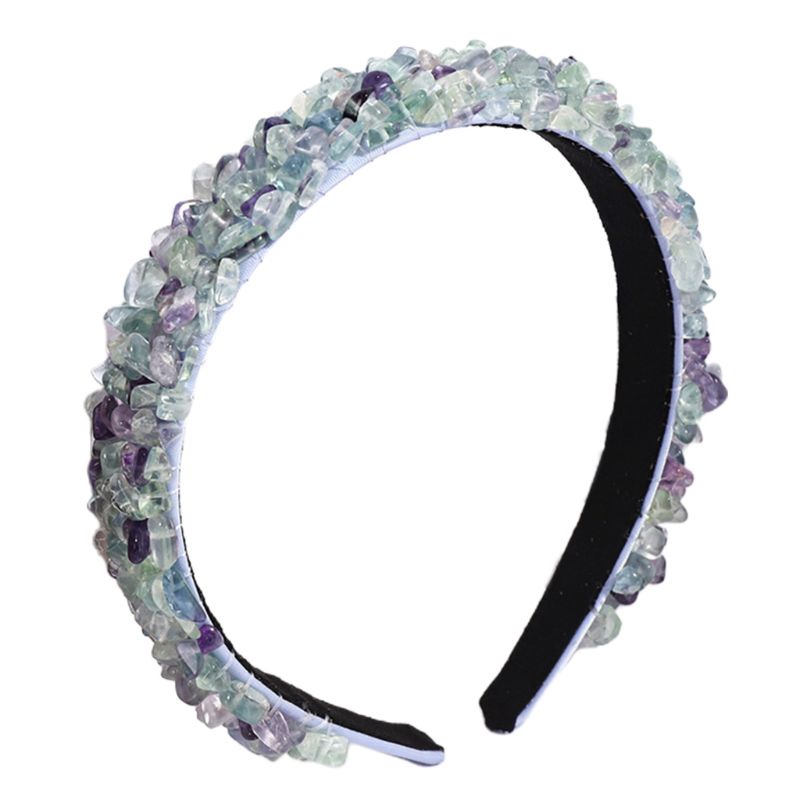 Flgo Băng Đô Đính Đá Nhỏ Nhắn Nhiều Màu Sắc Phong Cách Baroque Cho Nữ