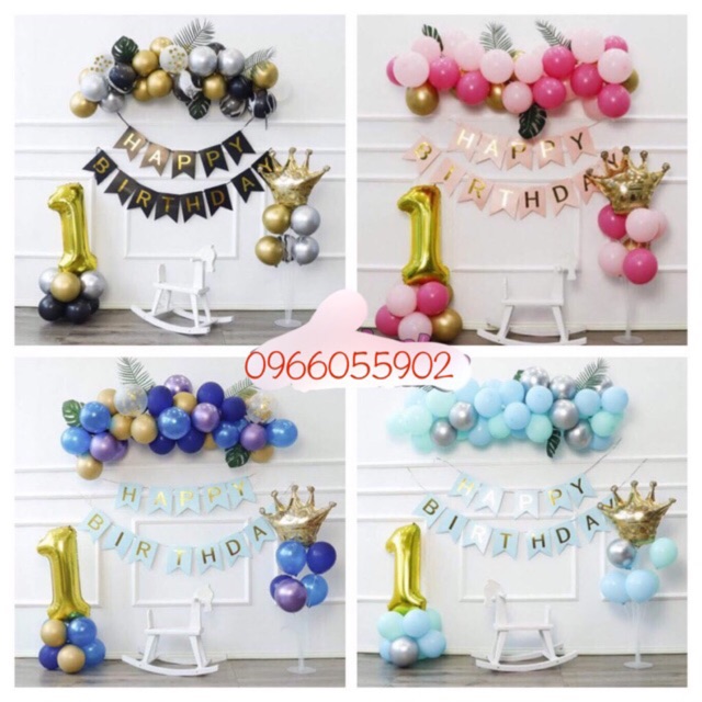 Set trang trí sinh nhật cho bé❤️FREESHIP❤️nhiều mẫu đẹp sang trọng