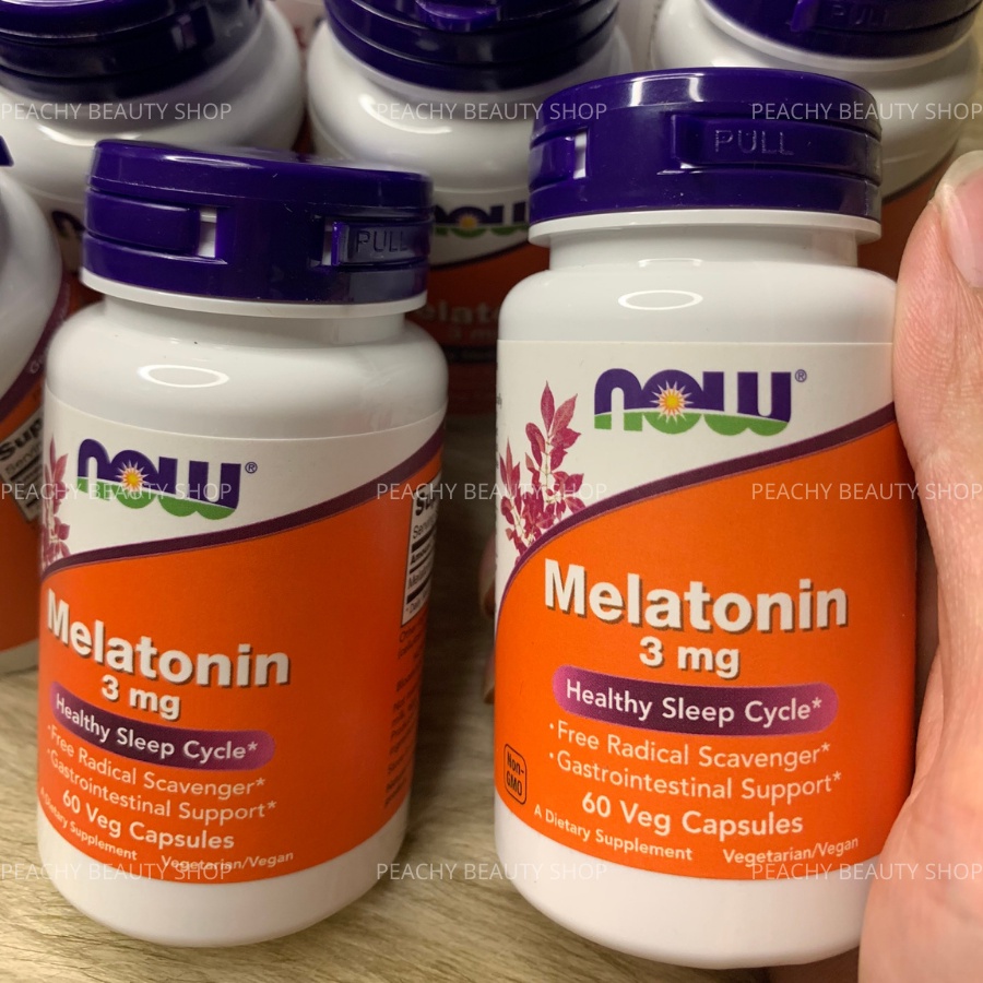 Viên uống Hỗ trợ giấc ngủ Now Melatonin 3mg 60 viên