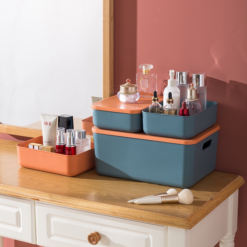 Hộp Nhựa Đựng Đồ Để Bàn Có Nắp Đậy Tiện Dụng