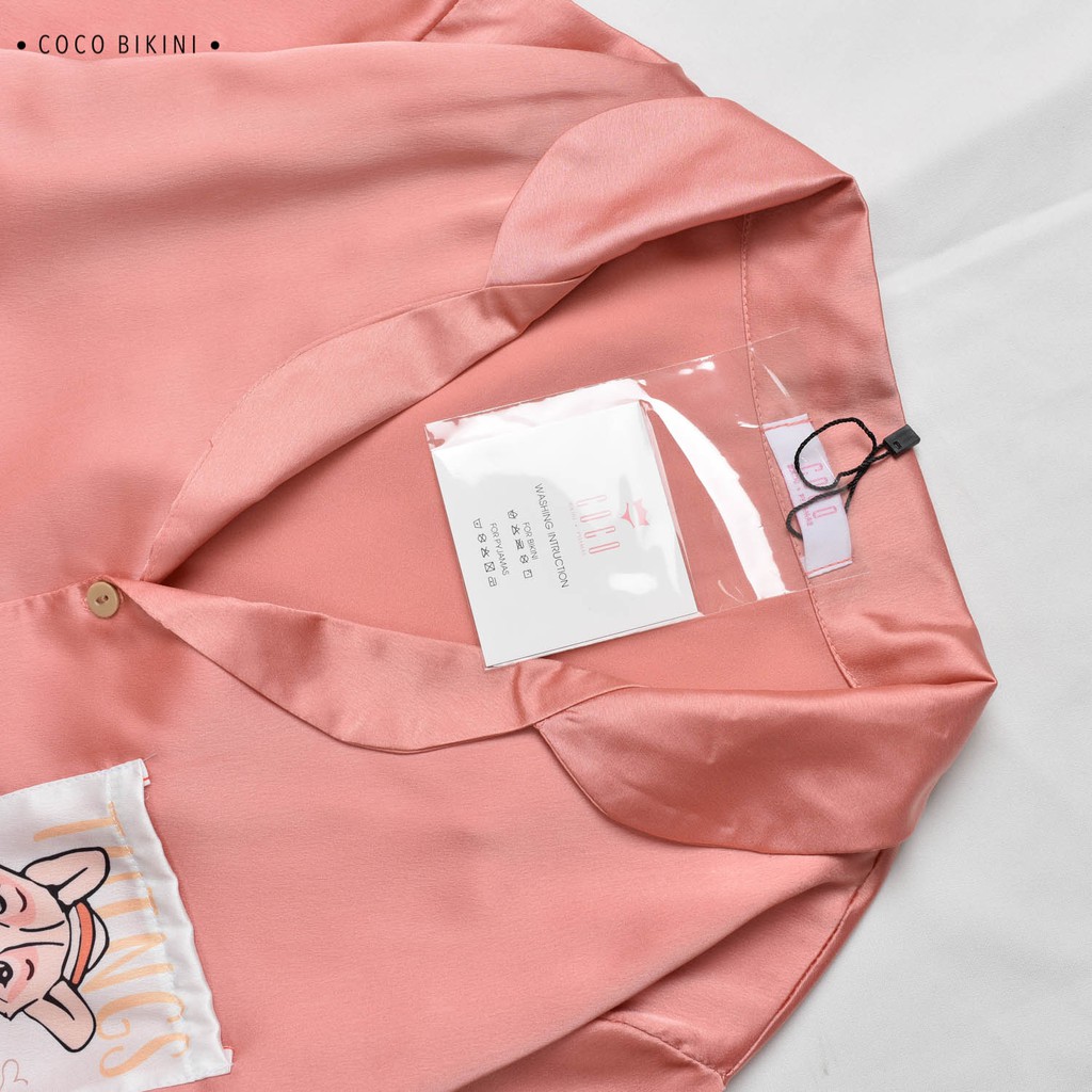 𝑪𝑶𝑪𝑶 𝑩𝑰𝑲𝑰𝑵𝑰 Bộ Đồ Ngủ - Đồ Mặc Nhà Lụa Satin ( HCC20008 ) | BigBuy360 - bigbuy360.vn