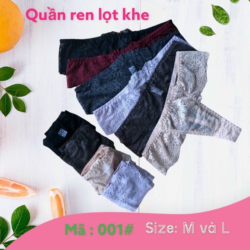 Combo10 quần lót lọt khe ren cao cấp #001