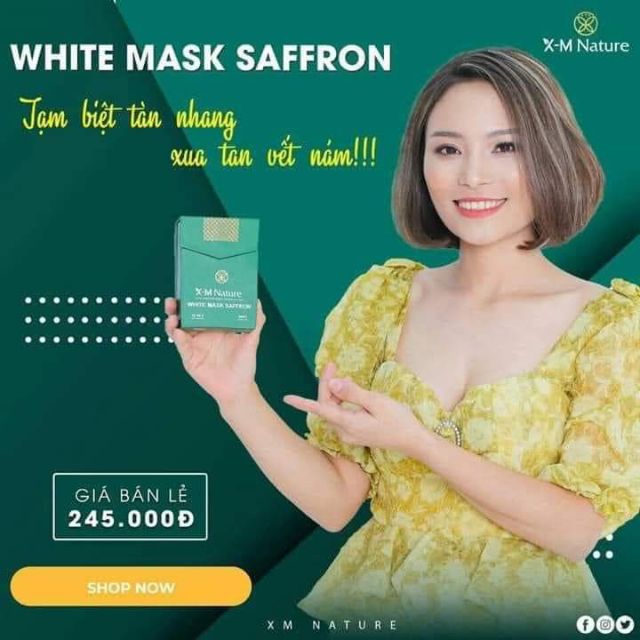 Mặt nạ Cấy Trắng Nâng Cơ Saffron X-M Nature ( chính hãng )