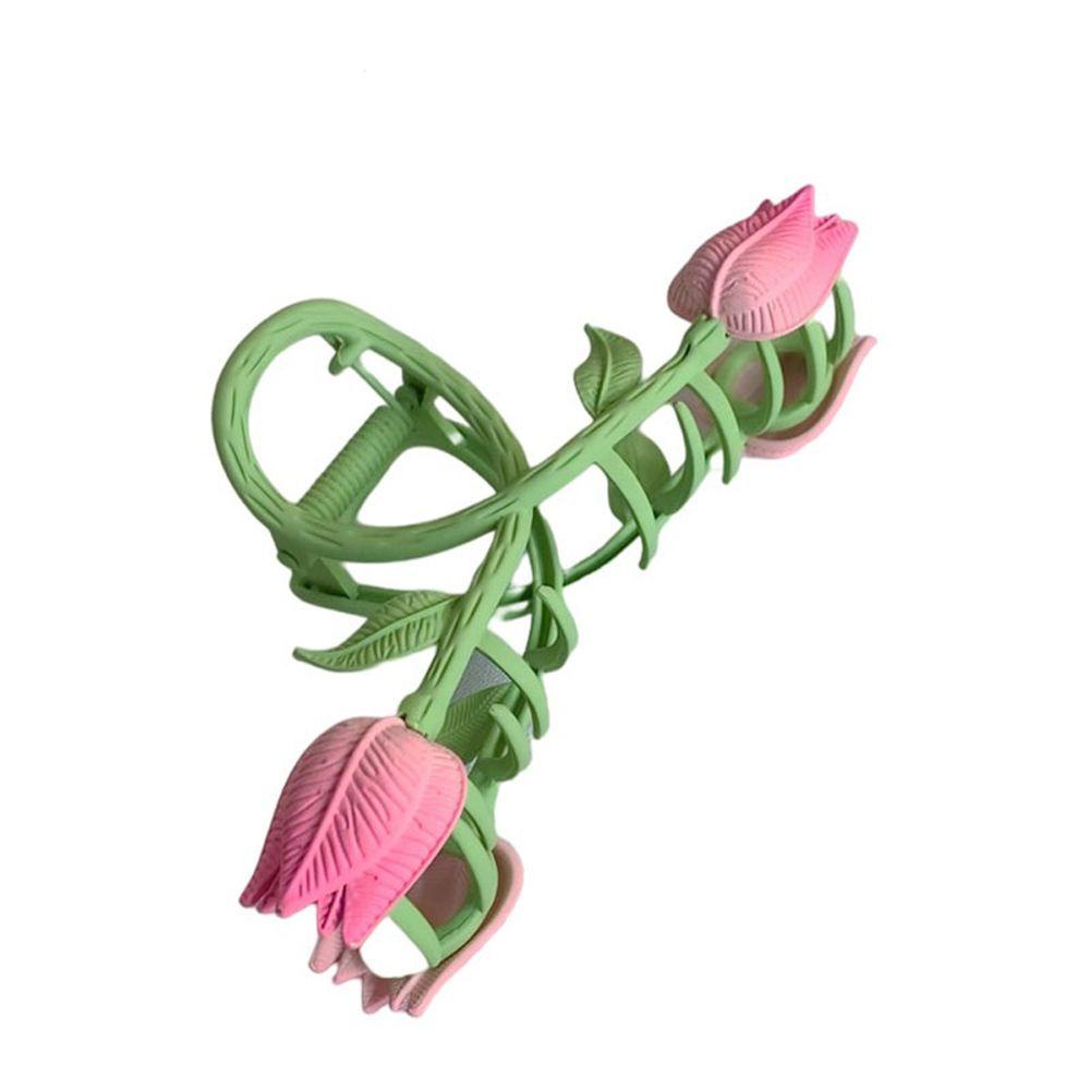 Kẹp Tóc Kim Loại Hình Hoa Tulip / Cá Mập / Cá Mập Ngọt Ngào Thanh Lịch Cho Nữ