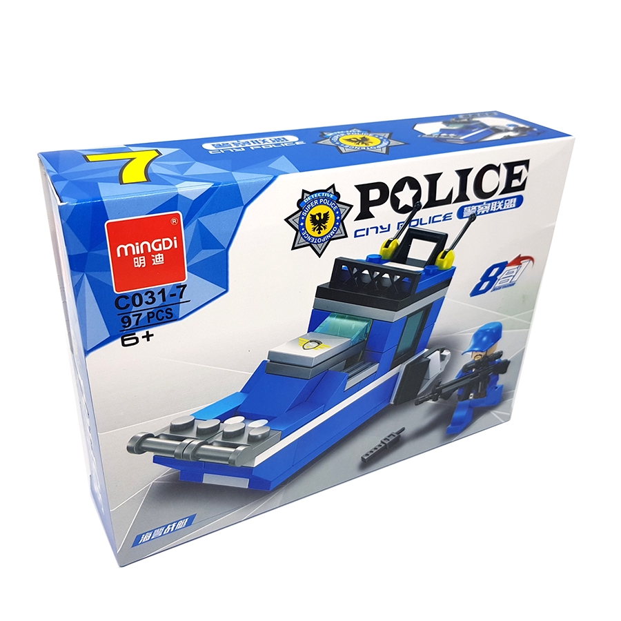 Bộ đồ chơi lắp ghép lego xếp hình xe cảnh sát 8 trong 1 (762 miếng ghép)