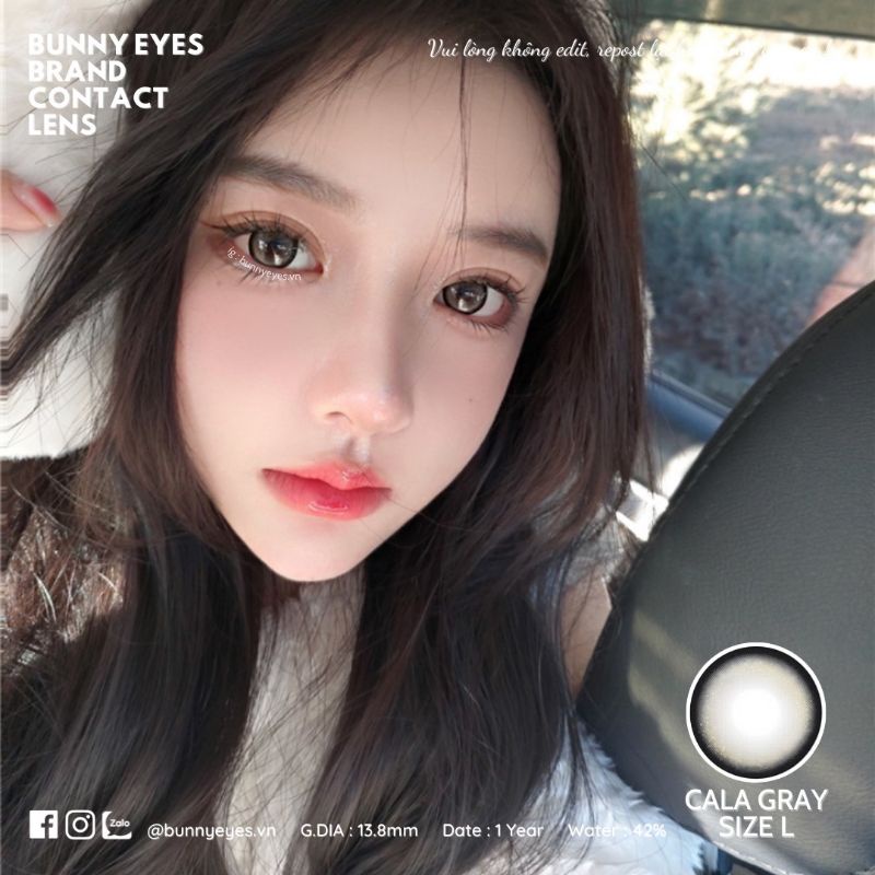 Lens Mắt Kính Áp Tròng BUNNY EYES - CALA Xám 14.5 Size L Giãn To