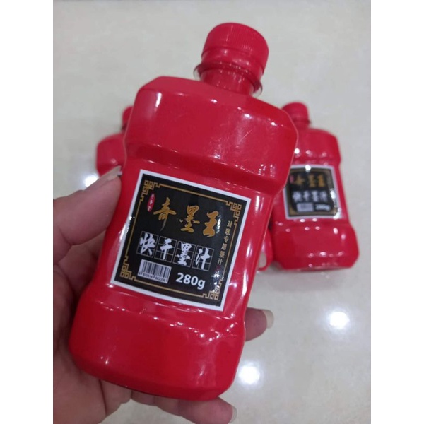 Mực tàu màu đỏ tươi chai lớn 280g
