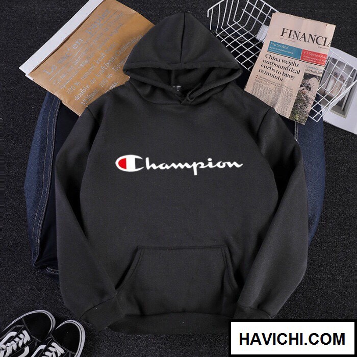 Áo Hoodie nam nữ 𝗙𝗥𝗘𝗘𝗦𝗛𝗜𝗣 Áo khoác Hoodie nam nữ Đen Champion